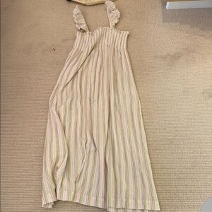 Bonpoint Cream Multicolor Striped Sundress